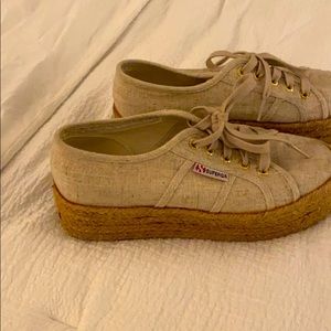 Women's superga platform espadrilles